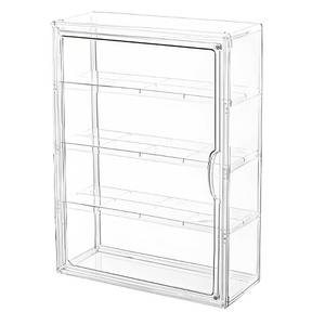 lot 19963 image: BOHOIDEE 4 Tiers Clear Display Case for Figures, Acrylic Storage Organizers