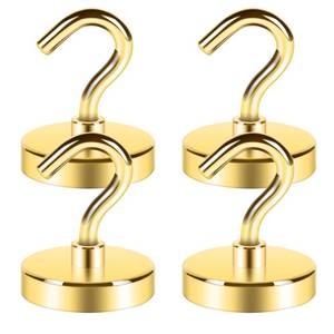 lot 20018 image: Neosmuk Magnetic Hooks for Cruise Cabins,130lb Heavy Duty,Gold,4 Pack