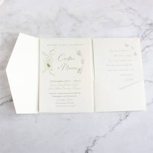 lot 20034 image: Ivory Invitation Pocket Envelope For Wedding Engagement Bridal Shower Birthday 20 sets (ivory)