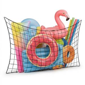 lot 20046 image: Pool Float Storage Net, Extra Large Pool Toy Organizer with Hooks and Ties