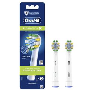 lot 20054 image: Oral-B FlossAction Electric Toothbrush Replacement Brush Heads Refill, 2 Count