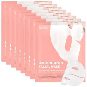 lot 20058 image: Bio-Collagen Facial Mask 4 EA, Hydrating & Soothing Hydrogel Face Mask (4 Pack Only)