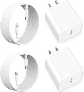 lot 20067 image: iPhone Fast Charger,Apple MFi Certified iPhone Charger Fast Charging Apple Wall Charger Block 6FT USB C Lightning Cable Cord Type C Adapter for iPhone 14 Pro Max1312 Mini1110XS MaxXRX87SE