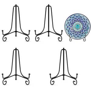 lot 2288 image: vivinin 4 Pack Plate Stands For Display,Plate Holder 6 ,Picture Frame Stand of Metal,Frame and Artworks,Small Easel for Book,Tabletop Art,Picture,Photo Platter,black (21ZSJ0001)