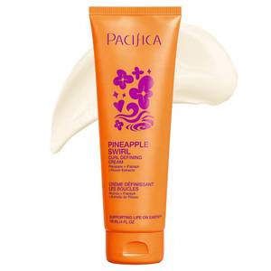 lot 2293 image: Pacifica Pineapple Swirl Curl Defining Cream �� Bounce, Frizz Control & Curl Enhancer Styling Cream for Curly Hair & Wavy Hair �� Coconut Oil & Hyaluronic Acid For No-Crunch Hold �� Cruelty-Free �� 4-oz