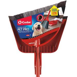 lot 2310 image: O-Cedar Pet Pro Broom with Step-On Dustpan  Removes Over 99% of Dust & Dirt in One Sweep  Removes 3X More Pet Hair  Quiet Cleaning Tool for Cat and Dog Owners