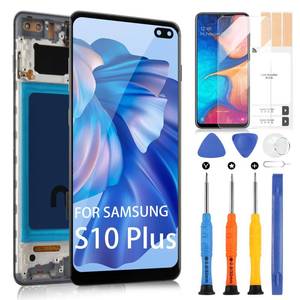 lot 2319 image: for Samsung Galaxy S10 Plus Screen Replacement for Samsung s10 LCD Display G975F G975U G975W 6.4 Touch Screen Digitizer Full Assembly with Frame (Black Without Fingerprint Function)