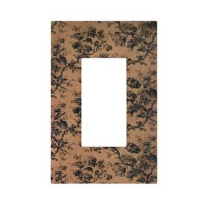 lot 2327 image: VGHOKO Decorative Outlet Covers Vintage Floral Botanical Brown Background 1 Gang Rocker Light Switch Cover Plate Single Gfci Light Switch Covers Wall Plate for Bathroom Bedroom Decor