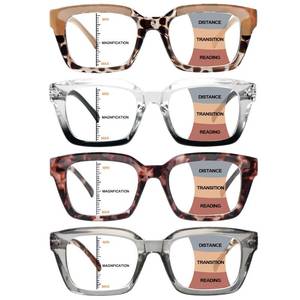 lot 6445 image: ZONLON 4 Pack Progressive Multifocus Reading Glasses for Women Stylish Blue Light Blocking Computer Readers (4 Mix C5, 2.75)