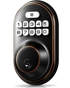 lot 6451 image: Veise RZ-A Electronic Keypad Deadbolt Door Lock, Oil Rubbed Bronze