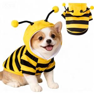 lot 6452 image: Bee Stripes Cat Halloween Costumes for Sphynx and Small Dog, Yellow S