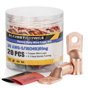 lot 6470 image: haisstronica 20PCS Battery Cable Lug & Heat Shrink Kit 20 AWG 516 (M8)