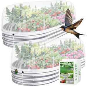 lot 6479 image: Sunwinx 2 Pack Garden Netting for Raised Beds, Ultra Fine Mesh Bird Netting
