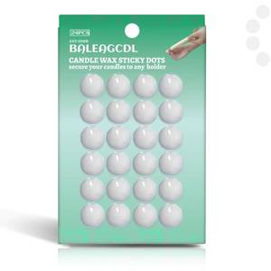 lot 6480 image: Baleagcdl Candle Sticky Dots - White Wax Dots Taper Candles Adapter Soft Wax Candle Accessories for Secure Candle Placement - (1 Pack,24 Dots)