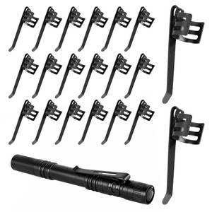 lot 18208 image: Aster Flashlight Pocket Clip 20-Pack Black Steel