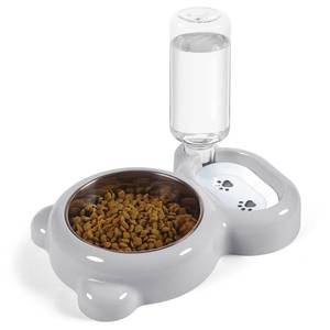 lot 18213 image: Azwraith Automatic Pet Bowl Set with Water Dispenser