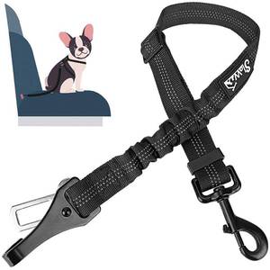 lot 18218 image: SlowTon Dog Car Seat Belt, 2 in 1 Latch Bar