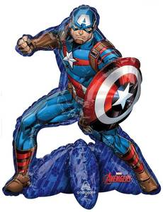 lot 18219 image: Amscan 26 Captain America Mylar Foil Balloon
