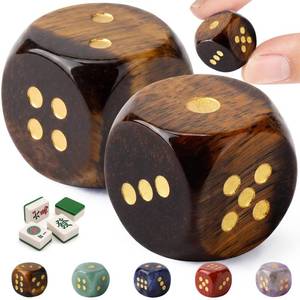 lot 18263 image: Seenelling Natural Tiger Eye Gemstone Dice 15mm