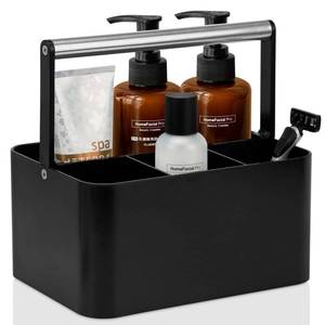 lot 18274 image: BYUNER Black Plastic Shower Caddy with Handle