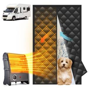 lot 20081 image: DZGKGM RV Insulated Door Cover, Magnetic Thermal Curtain, 33 x 80 in