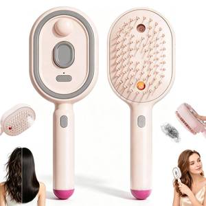 lot 20087 image: 2026 Upgraded Electric Spray air Cushion Massage Comb, Anti-Static & Detangling,Retractable Massage Steam Brush for Frizzy Hair & Scalp Care,Women Men (Pink)