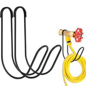 lot 20095 image: Yoniccal Garden Hose Holder Water Hose Hanger Wall Mounted,304Stainless Steel Solid Hose Hook Holds Up to 50Ft Garden Hose, Expandable Hose, Water Hose(Matt Black 2pcs)
