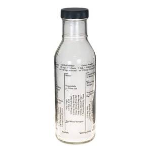 lot 20134 image: Kolder Salad Dressing Mixer Bottle with 8 Classic Recipes, Glass, 13-Ounce Capacity (Broken Lid)