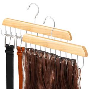 lot 20136 image: MetFun ��2 Pack�� Wood Hair Extension Holder Hairpieces Storage Holder Hanger