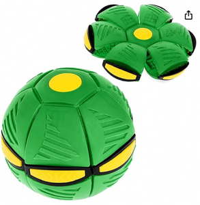 lot 18045 image: Green Light-Up Toy Ball with Yellow Details