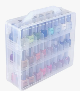 lot 13799 image: Kissbuty Universal Nail Polish Holder Organizer for 48 Bottles Adjustable Dividers Space Saver