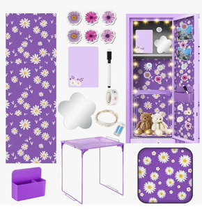 lot 19972 image: CroBlissful Purple Blue School Locker Accessories, Assorted