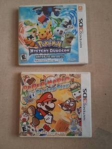 lot 7 image: 2 nintendo 3DS games pokemon and super mario
