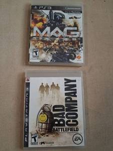 lot 10 image: 2 PS3 Games MAG Battlefield Bad Company 2