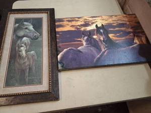lot 15 image: Two art work horses
