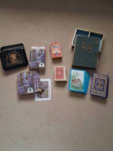 lot 22 image: Hunting Club Lot Playing Cards Decks Tins White-tailed Deer Hoyle