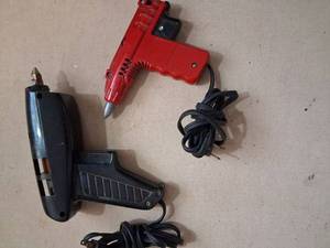 lot 130 image: Corded Hot Glue Guns Lot of 2 - Black and Red