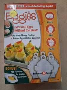lot 136 image: Eggies Hard Boil Eggs Without the Shell Set 6 Pods