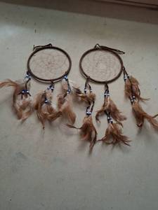 lot 156 image: Dreamcatcher Set of 2 with Feathers and Beads