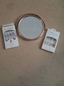 lot 159 image: Nailart Fine Nailart Mirror with 2 Nail Sticker Packs