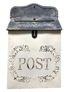 lot 1004 image: Galvanized Tin Mail box - new
