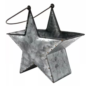 lot 1502 image: Star Shaped Galvanized Tin Bucket