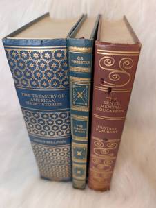 lot 2909 image: Three Decorative Books Treasury American Short Stories African Queen Sentimental Education