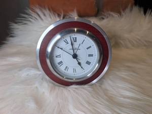 lot 4004 image: Round Mini Wall Clock w Roman Numerals&nbsp