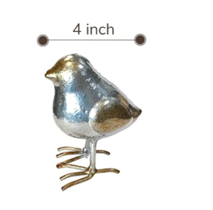 lot 4007 image: Solid Metal Bird Figurine 4 inch Decorative Sculpture- new