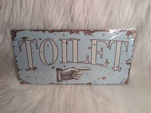 lot 4108 image: Toilet Directional Sign 12x6 in-&nbspnew