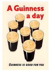lot 4110 image: Guinness A Guinness a Day Metal Advertising Sign- new