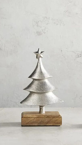lot 5606 image: Metal Christmas Tree Tabletop Decoration- new