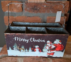 lot 5801 image: Merry Christmas Metal Caddy - new