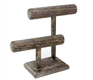 lot 2113 image: Wooden Jewelry T-Bar Stand Display Rack&nbsp
